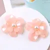 Elásticos de cabelo com flores grandes de 42mm, presilhas de cabelo, patches, brincos DIY, acessórios de cabelo, enfeites para tamancos, materiais decorativos para artesanato