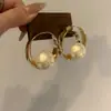 Pendientes de Perla Retro Franceses Lujo Ligero Moda Gama Alta Elegantes Elegantes Tachuelas Exquisitos Nicho Versátiles Pendientes Sencillos para Mujer
