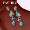 Pendientes de Flor con Borla de Zirconita Cúbica de Plata Vintage Usados Pendientes de Botón Retro Exquisitos de Moda Joyería para Orejas de Lujo Ligero de Alta Gama