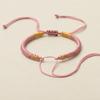 Pulsera Trenzada Nudo Diamante Semiterminada DIY Ajustable Enhebrado de Cuentas Hilo Dorado Cinabrio Accesorios de Joyería Pulsera de Hilo Rojo
