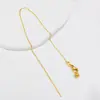 Pulseira Ajustável de Agulha em Aço Titânio Galvanizada a Vácuo Dourado 18K Pulseira que Não Desbota para Mulheres Joias Artesanais com Contas de Nicho Ins
