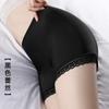Shorts de Segurança de Renda de Seda Gelada de Três Pontos para Mulheres no Verão, Leggings Finas Sem Costura Anti-Exposição, Shorts de Segurança Plus Size