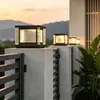 Nueva luz solar para pilar para uso doméstico, luz de pilar de pared para entrada de jardín exterior, luz de patio exterior impermeable, súper brillante
