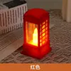 Cabina telefónica creativa luz nocturna decoración de Navidad linterna pequeña luz de vela adorno de escritorio de Navidad Halloween