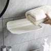 Prateleira Dobrável de Armazenamento para Banheiro Suporte de Toalha de Parede para Banheiro Plástico Simples Placa de Armazenamento de Roupas