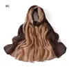 Comercio exterior primavera y verano cambio gradual de color arrugado Baotou toalla larga algodón lino suave transpirable fino bufanda chal arrugado una generación de cabello