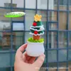 Nova árvore de Natal acabada feita à mão transfronteiriça pequenos ornamentos de vaso para mesa gancho de lã presentes de Natal