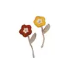 Ropa Calcetines Ropa Decoración Bordado Parche Pequeño de Tela Creativo Poliéster Colorido Mitad Flor Tulipán Parche Bordado Parche