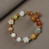 Pulsera Anillo de Correr Bodhi Garra de Gato Carbón Talla Xiao Mao Tejido Cuerda Enrollada Dedo Suave Wen Play Cuenta de Buda Pulsera Placa para Mujer