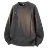 M-8XL2026 Nova Moletom Pesado Masculino Plus Size Masculino Gola Redonda Americana Com Tachas Outono Camada Base