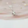Colar de Prata Feminino Corrente de Colar em Prata 925 Banhado a Ouro Cubo Mágico Fofo Doce Estilo Coreano Joias de Prata Presente de Aniversário