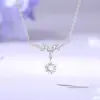 Colar de Pedra da Lua Floco de Neve Feminino Luxo Acessível Nicho High-End Acessórios de Verão Moderno Fresco Zircônia Micro-Cravejada Corrente de Clavícula
