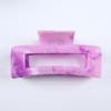 Pinza para el cabello cuadrada lacada de colores retro a la moda estilo coreano, pinza de tiburón de plástico fresca y simple para la parte posterior de la cabeza, al por mayor