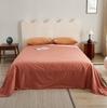 Sábana de cama de algodón puro grueso de color liso simple para otoño e invierno, pieza única, colcha cálida para dormitorio de otoño e invierno, cama individual doble, algodón