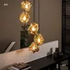 Lámpara Colgante Creativa de Celebridad de Internet para Restaurante de Hielo Artístico Simple, Lámpara Colgante Simple de Lava para Pasillo, Lámpara de Mesita de Noche para Dormitorio