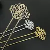 Horquilla de Flor de Nube Auspiciosa en Forma de U de Cobre Puro DIY Estilo Antiguo Headdress Hanfu Horquilla Galvanoplastia Galvanoplastia Joyería Hecha a Mano Accesorios