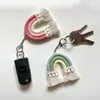 Tela Estilo Étnico Borla Colgante Arcoíris Colgante Pendientes Hechos a Mano DIY Colgante Llavero Accesorios Colgantes