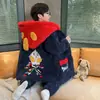 Pijama de Franela de Invierno para Niños, Conjunto Grueso de Coral Fleece Acolchado de Algodón para Hogar para Niñas y Bebés