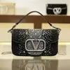 Bolso Incrustado de Diamantes Modelo Nuevo 2023, Bolso de Moda para Mujer con Aspecto de Alta Gama, Pequeño Bolso Cuadrado de Mano, Hombro y Cruzado, Moderno y Popular