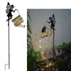 Nova Luz Solar Externa para Jardim Chaleira Oca Projeção Água Corrente Atmosfera Decorativa Plug de Solo