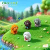 Perro de peluche, adorno de terrario de musgo, manualidad de resina, decoración de paisajismo DIY, material accesorio
