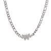 Collar de Acero de Titanio con Diamantes Incrustados de Mariposa Simple y Moderno Estilo Japonés y Coreano Collar Popular de Celebridad Cibernética Cadena Clavicular Estilo Universitario para Mujeres