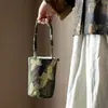 Bolso Tote Cilíndrico de Tela Mojie Accesorios para Ceremonia del Té Bolso de Mano Portátil para Exteriores Bolsa de Almacenamiento para Juego de Té Bolso de Tote de Viaje