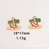 [Original] Casa de Playa Estilo Hawaiano Aceite Solar-Goteo Aleación Accesorios Collar Arete Colgante