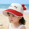 Sombrero de Sol para Niños, Lindo y Versátil, Estilo Delgado de Verano para Niñas, Ala Ancha, Gorra de Béisbol Transpirable con Dibujos para Protección Solar, Sombrero de Playa