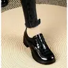 Zapatos de tacón grueso para mujer 2026 suela blanda otoño nuevo versátiles con cordones punta redonda tacón grueso moda estilo británico zapatos de madre
