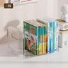 Estantería de escritorio tridimensional, estante de almacenamiento de escritorio transparente portátil para libros de estudiantes, organizador de archivos para oficina y dormitorio