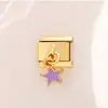 Módulo en Stock DIY Nuevo Colgante Dorado para Jóvenes Pulsera Modular Italiana Gancho Soldado de Acero de Titanio Pulsera Versátil