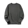 Tecido de malha dupla face, amigável à pele, confortável, quente, masculino de outono, gola redonda, moletom casual 14121