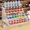 Estante de Almacenamiento de Bebidas de Gran Capacidad, Estante Escalera para Exhibición de Productos en Mostrador de Caja Registradora, Estante para Snacks en Mostrador de Tienda de Conveniencia