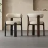 Silla de Comedor Vintage de Madera Maciza Estilo Francés, Silla de Ocio de Gama Alta Específica para Restaurante de Mediados de Siglo, Silla para Uso Doméstico con Respaldo Suave, Silla para Mesa de Comedor