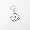 Chaveiro de Desenho Animado Estilo Ins Abraçando a Lua e o Coração Pingente Transparente de Acrílico Personalizado Dupla Face Charme para Bolsa de Casal