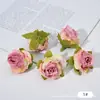 Borda Torrada Cruzada Cabeça de Flor Rosa Pequena Flor Bud DIY Flor Falsa Foto Decoração de Casamento Adereços de Flor Material de Flor Artificial