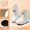 Botas de Lluvia Rojas para Mujer Antideslizantes Cálidas para Niños de Padre e Hijo con Algodón Añadido para la Escuela Botas de Agua Botas de Lluvia para Estudiantes Impermeables con Más Terciopelo