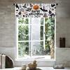 1 peça Cortina Curta Floral Multicolorida Cortina de Cozinha Meia Cortina Transfronteiriça Halloween Janela Pequena Decorativa Poliéster Algodão