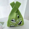 Bolso Chaleco Bolso Chaleco Bolso de Mano Tejido Casual Bolso de Mano Contraste de Color Ajedrez Bolso de Mano Coreano de Lujo Ligero