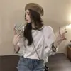 Camisa Elegante de Manga Longa para Mulheres Nova Coleção Primavera e Outono 2026 Estilo Coreano Camisa Solta Suave com Design Único