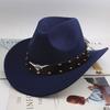 Chapéu Top Étnico Chapéu de Cowboy Ocidental Xizang Xizang Chapéu de Performance Chapéu de Lã Chapéu de Lã Retrô Centro-Europeu e Americano