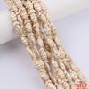 Material de accesorios DIY con cuentas sintéticas de color blanco azul turquesa con forma para pulsera, collar, colgante, accesorios de joyería