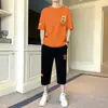 Camiseta Juvenil de Nuevo Estilo para Verano de Manga Corta para Estudiantes de Secundaria Niños Conjunto Deportivo Casual de Moda Conjunto de Dos Piezas