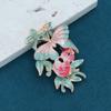 Cheongsam antiguo tapeta de presión temperamento colgante broche electroforesis alto color gota de aceite poroso mariposa baile borla accesorios DIY