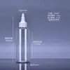 Garrafa Plástica com Bico Fino, Garrafa com Dispenser de Apertar, Frasco para Líquido de Limpeza de Ouvido para Animais de Estimação, Frasco Plástico Transparente Vazio para Óleo Essencial, Frasco Conta-gotas para Pigmento