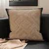Almofada de Veludo Holandês Estilo Retrô Luxo Leve Almofada de Encosto para Sofá de Sala Sensação de Alto Padrão Quadrada Decoração de Quarto Almofada Lombar Lavável