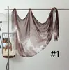 Bufanda Tie-Dye Arrugada Pañuelo para la Cabeza para Mujeres, Nuevo Chal Largo de Rayón de Moda, Pañuelo Malayo con Protección Solar