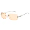 2026 Nuevas Gafas de Sol Coreanas de Moda Estilo Estrella Sin Marco Estilo Millennial Hot Girl para Mujer Moda Tendencia Calle de Gama Alta Gafas de Sol
