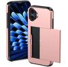 Tarjeta de comercio exterior Funda de teléfono anti-flexión para iPhone16 para iP 16plus deslizante doble tarjeta Cubierta protectora SGP